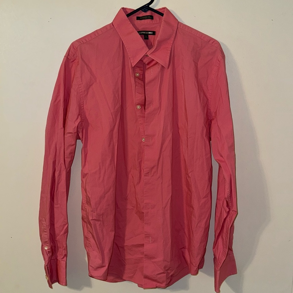 Express men’s button down coral